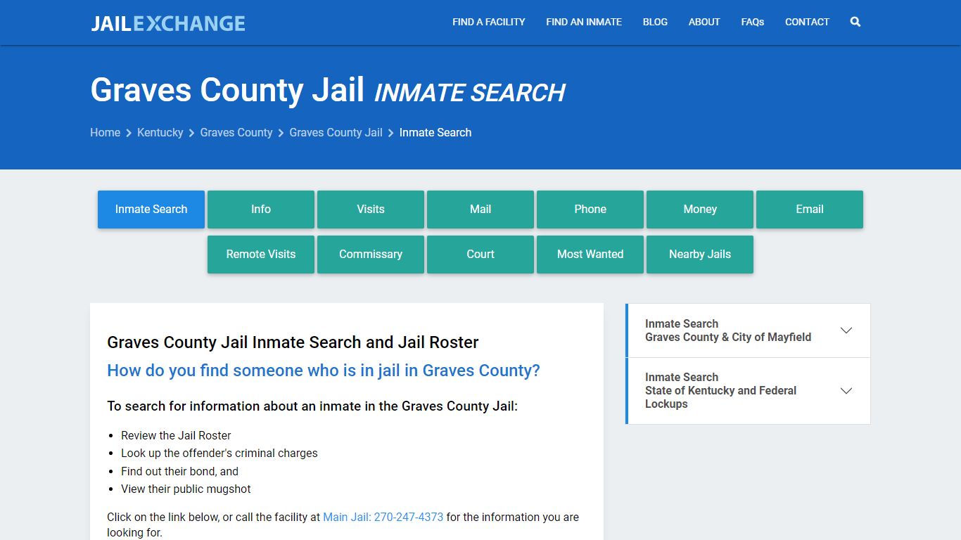 Inmate Search: Roster & Mugshots - Graves County Jail, KY